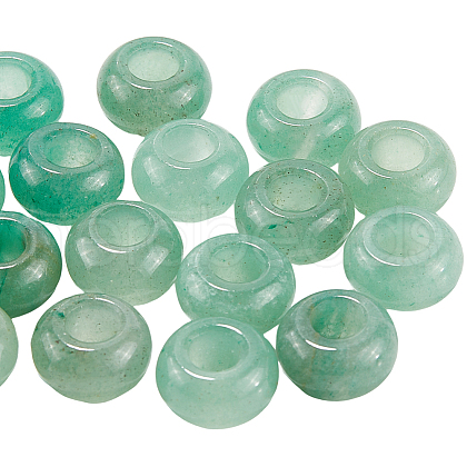 SOFPLATE 20Pcs Natural Green Aventurine European Beads G-SP0001-01B-06-1