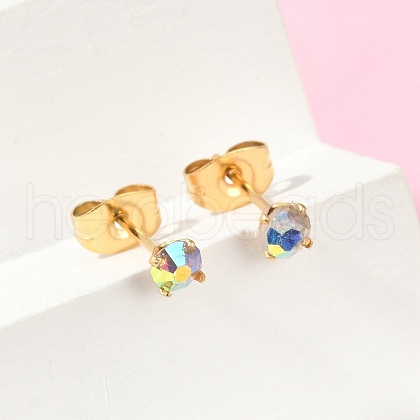 304 Stainless Steel Stud Earrings EJEW-Z089-41G-1