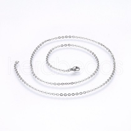 304 Stainless Steel Cable Chains Necklaces NJEW-F226-04P-09-1