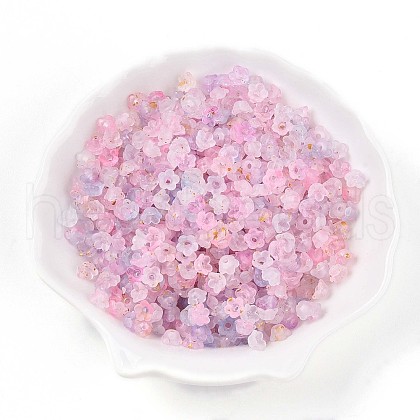 Frosted Transparent Acrylic Beads X-OACR-N137-72C-1
