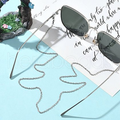 304 Stainless Steel Singapore Chains for Eyeglasses Chains AJEW-EH00403-01-1