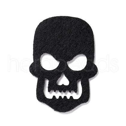 Wool Felt Skull Party Decorations AJEW-P101-08A-1