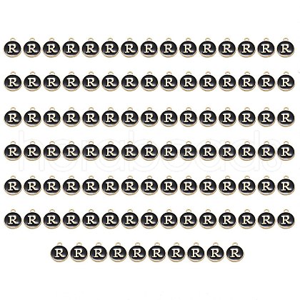 Golden Plated Enamel Alloy Charms ENAM-SZ0001-26B-R-1