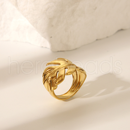 Stainless Steel Cuff Rings for Women CO9046-2-1
