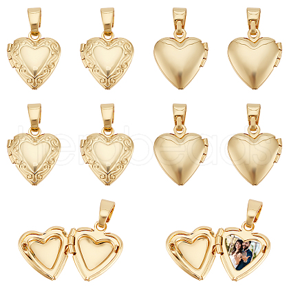 Unicraftale Rack Plating Brass Locket Pendants FIND-UN0015-53A-1