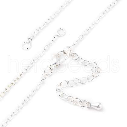 Brass Cable Chain Necklace Making NJEW-D302-80S-1