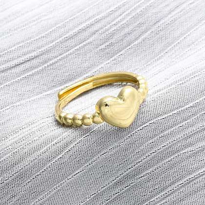 Brass Adjustable Finger Rings for Women RJEW-U053-04G-1