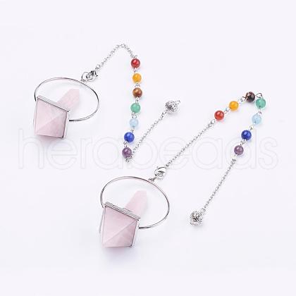 Chakra Gemstone Pyramid Dowsing Pendulums G-F515-01B-1