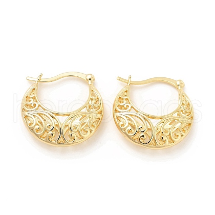Brass Hoop Earrings for Women KK-B062-04G-1