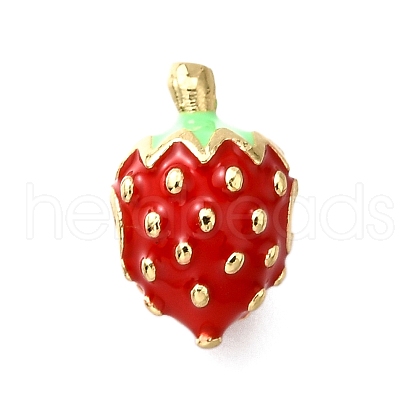 Brass Enamel Beads KK-B136-05G-02-1