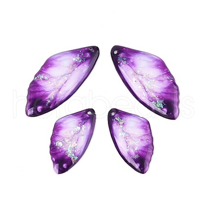 Transparent Epoxy Resin Pendants RESI-T057-31B-1