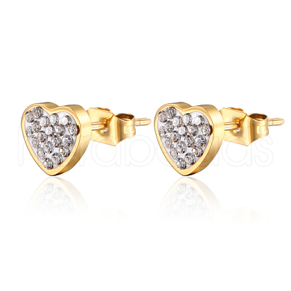 Stainless Steel Heart Stud Earrings for Women IO4754-3-1