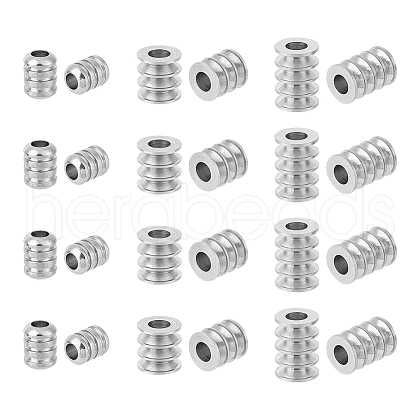 Unicraftale 42Pcs 3 Style 303 Stainless Steel Beads STAS-UN0055-45-1