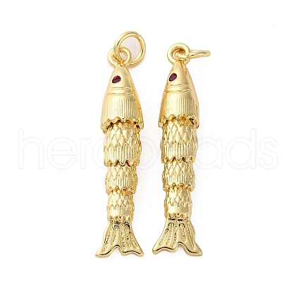 Rack Plating Brass Micro Pave Cubic Zirconia Pendants KK-M309-38I-G-1