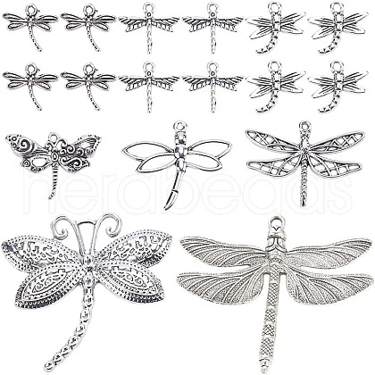 SUNNYCLUE 52Pcs Tibetan Style Alloy Big Pendants TIBE-SC0009-33-1
