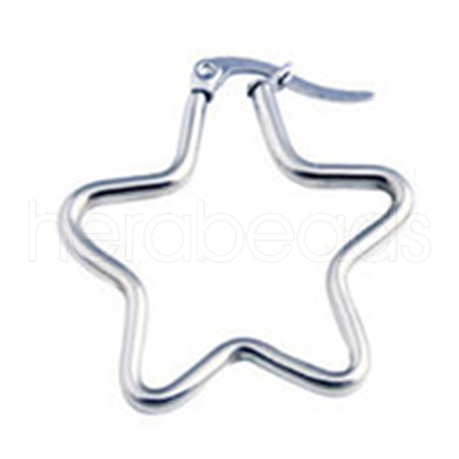 Stainless Steel Hoop Earrings STAS-TAC0001-13B-P-1