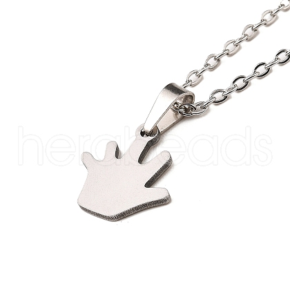 Non-Tarnish Stainless Steel Pendants Necklaces NJEW-K267-01F-P-1