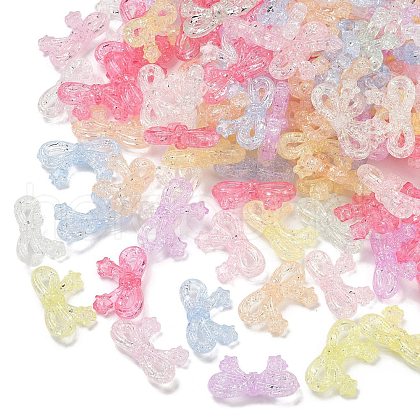 Transparent Crackle Acrylic Beads OACR-B031-12-1