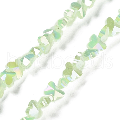 Electroplate Butterfly Glass Beads Strands EGLA-A036-08A-AB01-1