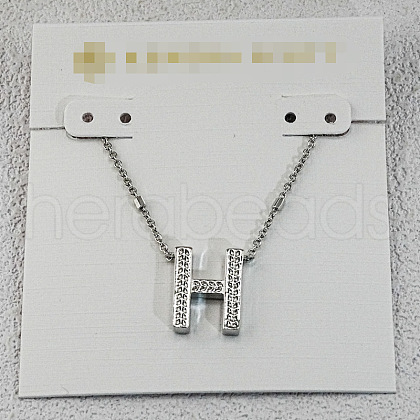 Brass Initial Pendant Necklaces for Women FS-WG8E27F-34-1