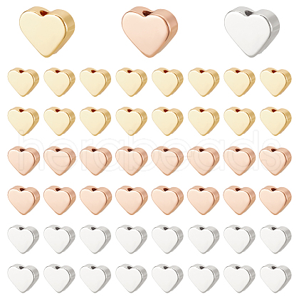 Unicraftale 60Pcs 3 Colors Rack Plating Brass Beads KK-UN0003-44-1