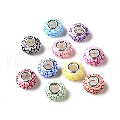 Opaque Resin European Beads RESI-C055-01-1