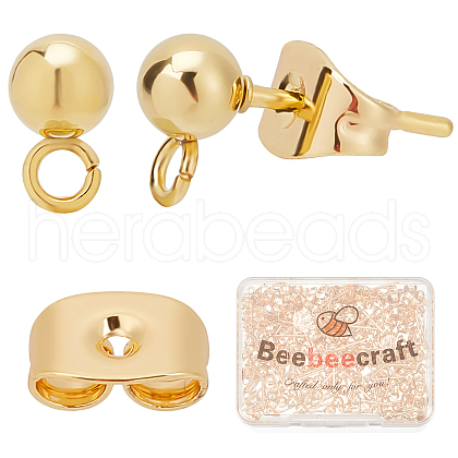 Beebeecraft 100Pcs 304 Stainless Steel Stud Earring Findings FIND-BBC0001-24-1