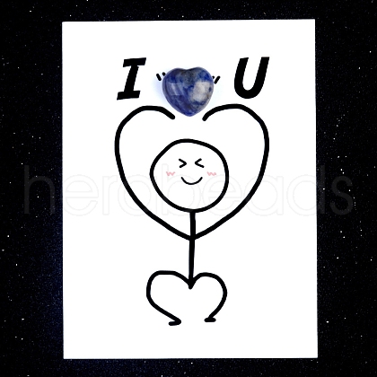 Natural Sodalite Heart Display Decorations PW-WG5A099-19-1