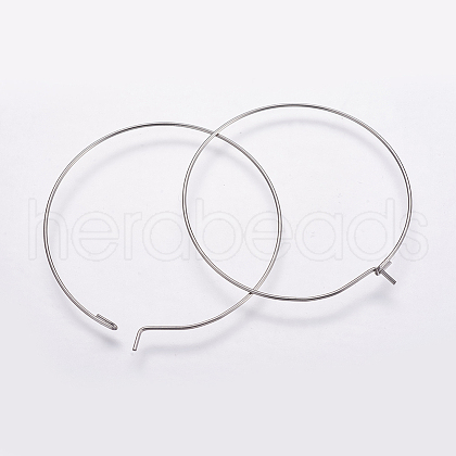 316 Surgical Stainless Steel Hoop Earrings Findings STAS-K146-039-20mm-0.8-1