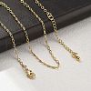Brass Cable Chain Necklaces for Women NJEW-D302-20G-2