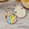Cute Easter Chick Eggshell Wooden Dangle Earrings IH8220-1-2