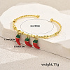 Cute and Sweet Brass Cuff Bangles EC0597-4-2