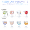 Resin Cup Pendants CRES-NB0001-17-5