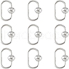 10Pcs 304 Stainless Steel Screw Carabiner Lock Charms STAS-HS0001-02-1