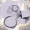 AHADERMAKER 2Pcs 2 Colors Bridal Rhinestone Mesh Veil Cloth Hair Bands DIY-GA0007-03-5