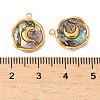 304 Stainless Steel Pave Natural Paua Shell Pendants STAS-F319-02A-G01-3