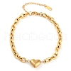 304 Stainless Steel Cable Chain Link Bracelets for Women BJEW-M051-01G-4