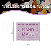 HOBBIESAY 150Pcs 15 Colors Microfiber Label Tags PATC-HY0001-10-2