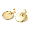 Real 18K Gold Plated Brass Dangle Stud Earrings EJEW-G382-21A-G-2