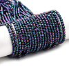 Electroplate Glass Beads Strands X-GLAA-H021-01B-FP11-1