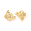 Brass Micro Pave Clear Cubic Zirconia Pendants KK-U017-04G-2