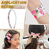 WADORN 40 Yards 10 Styles Flat Flower Printed Polyester Elastic Cord OCOR-WR0001-48-6