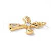 Brass Micro Pave Cubic Zirconia Pendants KK-P292-20B-G-2