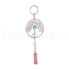 3Pcs 3 Styles Tree of Life Alloy Natural Amethyst & Green Aventurine & Rose Quartz & Synthetic Moonstone Keychain KEYC-JKC00987-3