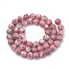 Dyed Natural Ocean White Jade Round Bead Strands G-R295-8mm-12-2