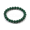 Synthetic Malachite(Dyed) Bead Stretch Bracelets BJEW-K212-B-031-4