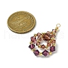 Imitation Austrian Crystal Beads with Eco-Friendly Copper Wire and Brass Beads Pendants PALLOY-JF03285-02-2