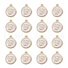 Golden Plated Alloy Charms X-ENAM-S118-01F-2