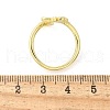 Brass Micro Pave Cubic Zirconia Cuff Rings for Women RJEW-Z084-01G-03-5