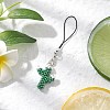 Cactus Glass Seed Beaded Mobile Straps HJEW-MZ00223-2